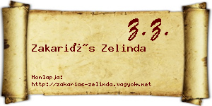 Zakariás Zelinda névjegykártya